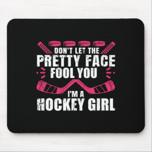 Fun Hockey Art For Women Girls Hockey Player Sport Mouse Mat