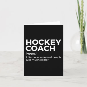 Fun Hockey Coach Definition Card