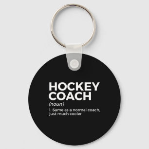 Fun Hockey Coach Definition Key Ring