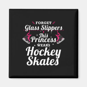 Fun Hockey Design For Girls Women Ice Hockey Playe Magnet