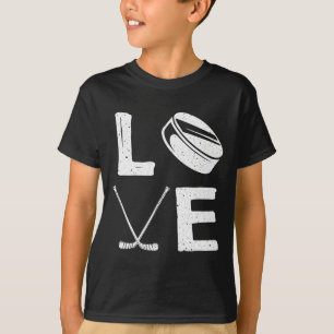 Fun Hockey Design For Kids Men Women Ice Hockey Pl T-Shirt
