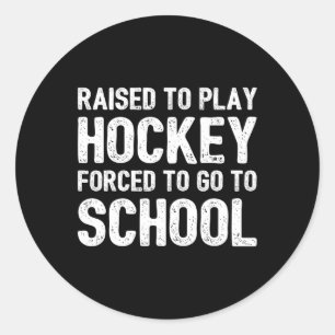 Fun Hockey For Kids Ice Hockey Lover Coach Classic Round Sticker