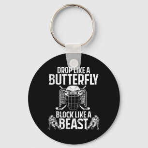 Fun Hockey Goalie Art For Men Women Ice Hockey Lov Key Ring