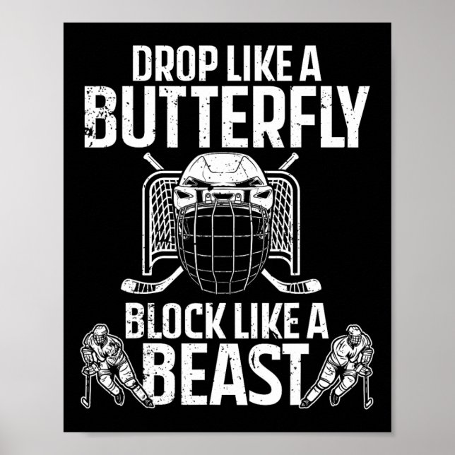 Fun Hockey Goalie Art For Men Women Ice Hockey Lov Poster (Front)