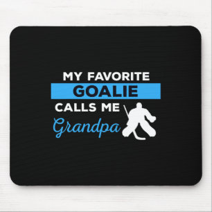 Fun Hockey Grandpa  Goalie Player Sports  Gift Mouse Mat