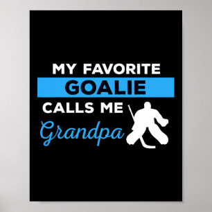 Fun Hockey Grandpa  Goalie Player Sports  Gift Poster