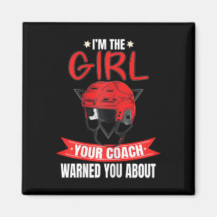 Fun Hockey Lover Graphic for Women and Girls Hocke Magnet