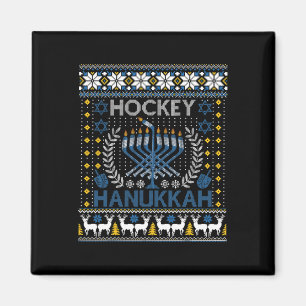 Fun Hockey Menorah Hanukkah Jewish Festival Holida Magnet