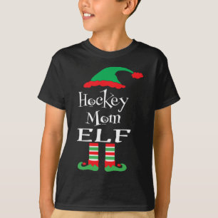 Fun Hockey Mum Elf Xmas Family Match Women Men Te T-Shirt