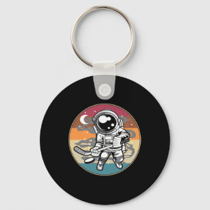 Fun Hockey Player Cosmonaut Boys Kids Gift Astrona Key Ring