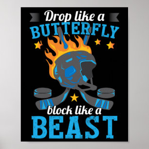 Fun Hockey Player Ice Hockey Lover Coach Poster