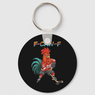 Fun Hockey Player Key Ring