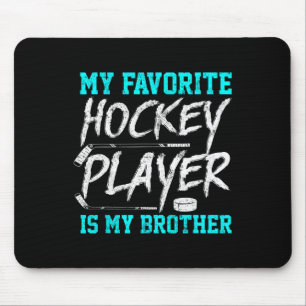 Fun Hockey Tee  Brother  Novelty Gift Sibling Mouse Mat