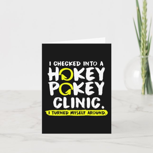Fun Hokey Pokey Clinic Hockey Pokey Gift   Card (Front)