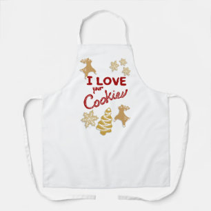 Fun holiday "I love your cookies" Apron