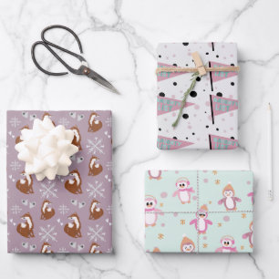 Fun Holiday Patterns Assorted  Wrapping Paper Sheet