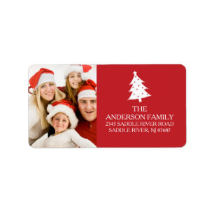 Fun Holiday PHOTO Return Address Label