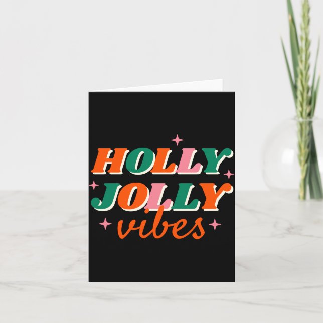 Fun Holly Jolly Vibes Christmas Design Toddler T S Card (Front)