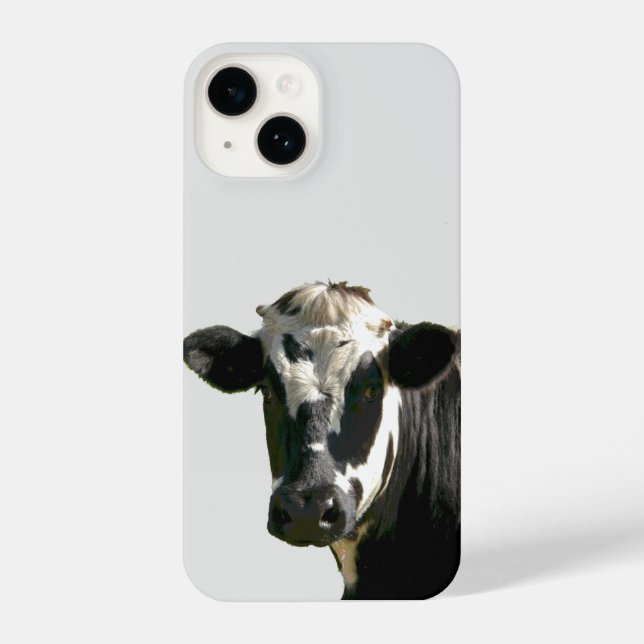 Fun Holstein Cow Dairy Farm Animal Humour iPhone Case (Back)