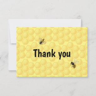 Fun Honey Bee Apiary Hive Thank You Card