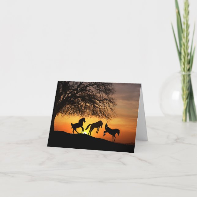 Fun Horse Art Note Card (Front)