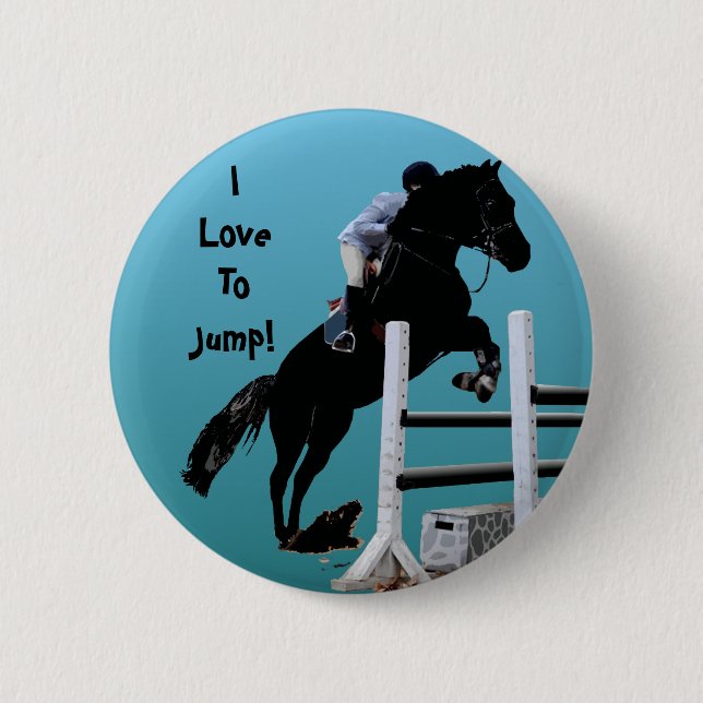 Fun Horse Jumper 6 Cm Round Badge (Front)