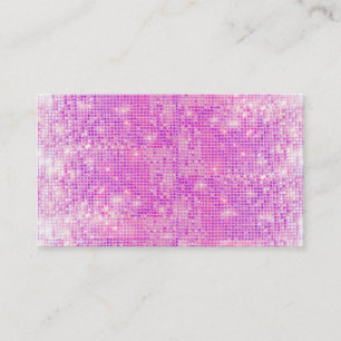 Fun Hot Pink and Purple Sparkly Sequins Business Card