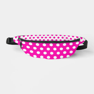 Fun Hot Pink and White Polka Dots or Custom Colour Bum Bags