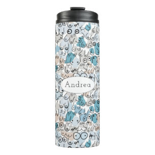 Fun humor blue mum thermal tumbler