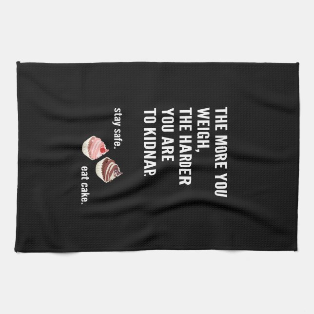 Fun, humor. Cake, cake, funny. anti diet Tea Towel (Horizontal)