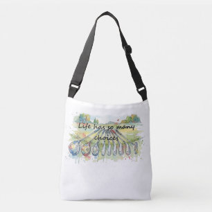 Fun Humor Golf Golfing Quote Life Choices Crossbody Bag