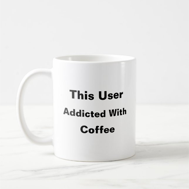 Fun Humour Coffee Addictions  Coffee Mug (Left)