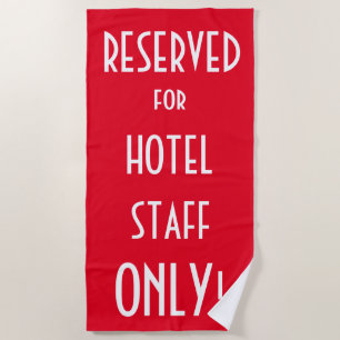 Fun humour  red beach towel