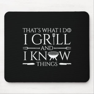 Fun I Grill And Know Things Meat Lover Rbecue Dad Mouse Mat