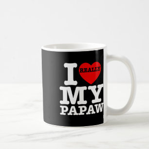 Fun I Love My Papaw I Heart My Papaw Grandpa Grand Coffee Mug