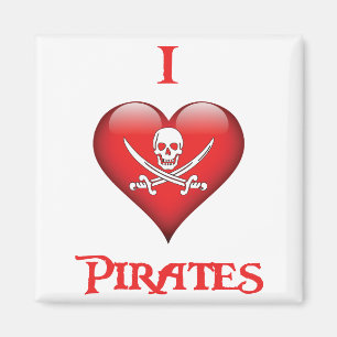 Fun I Love Pirates Magnet