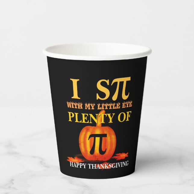 Fun I SPY PUMPKIN PIE Thanksgiving Paper Cups (Back)