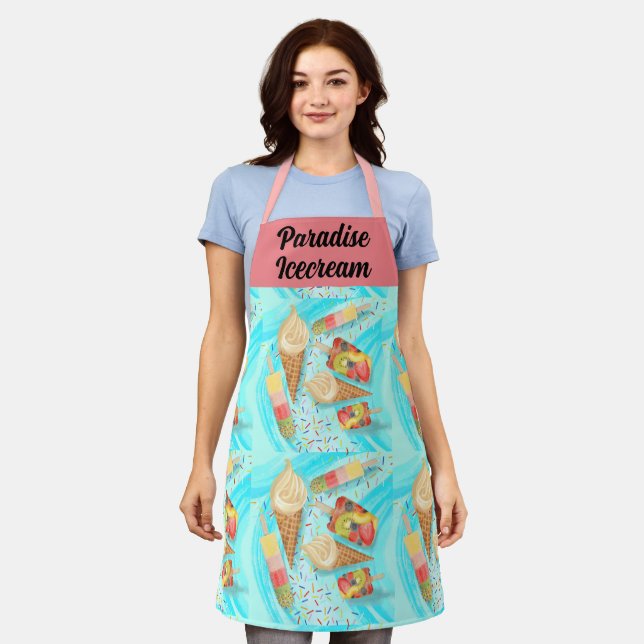 Fun ice cream & Popsicle themed apron (Worn)