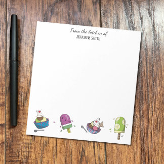 Fun Ice Creams Personalised Notepad