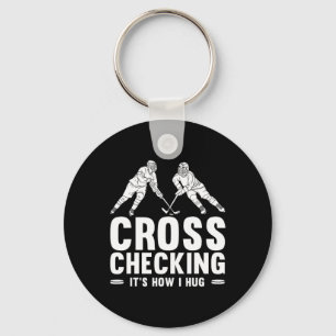 Fun Ice Hockey Art For Men Women Kids Ice Hockey L Key Ring