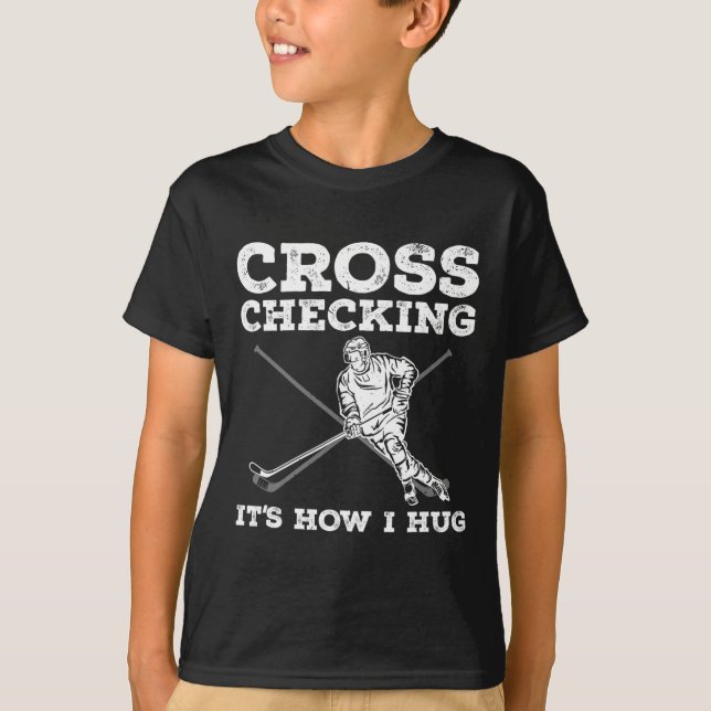 Fun Ice Hockey Art For Men Women Kids Ice Hockey L T-Shirt (Front)