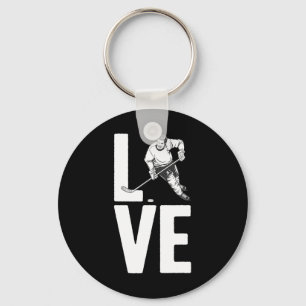 Fun Ice Hockey Art For Men Women Sport Ice Hockey Key Ring