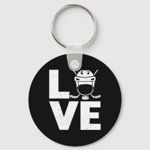 Fun Ice Hockey Art For Men Women Sport Ice Hockey Key Ring