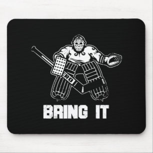 Fun Ice Hockey Player Gift Goalie Apparel Graphic  Mouse Mat