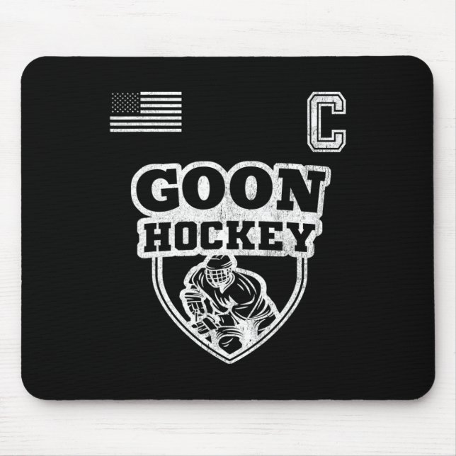 Fun Ice Hockey - Team Goon Captain  Mouse Mat (Front)