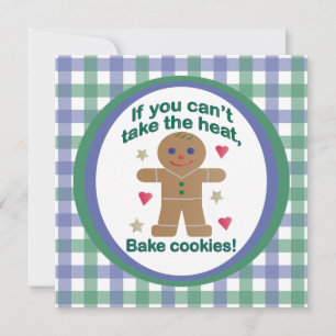 Fun "If You Can't Take the Heat" Gingerbread Man Invitation
