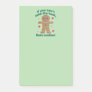 Fun "If You Can't Take the Heat" Gingerbread Man Post-it Notes