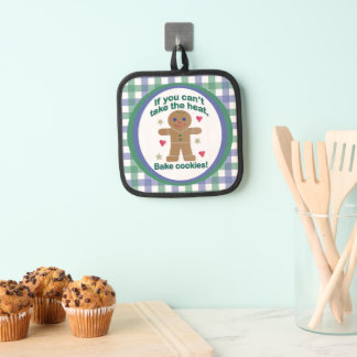 Fun "If You Can't Take the Heat" Gingerbread Man Pot Holder