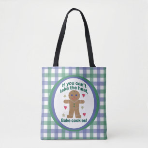 Fun "If You Can't Take the Heat" Gingerbread Man Tote Bag