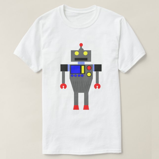 FUN ILLUSTRATION DESIGN OF A ROBOT TOY T-Shirt (Design Front)